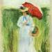 Young Woman with an Umbrella